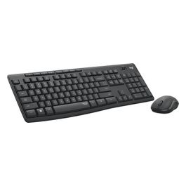 Logitech MK295 Silent Wireless Combo Tastiera Mouse Incluso USB QWERTY US International Grafite