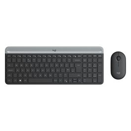 Logitech MK470 Kit Tastiera Wireless Sottile e Mouse Compatto a Basso Profilo Funzionamento Silenzioso Layout Italiano QWERTY Nero