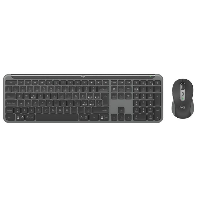 Logitech 920-012507 Signature Slim MK950 for Business Kit Tastiera e Mouse Wireless Bluetooth QWERTY Italiano colore Grafite