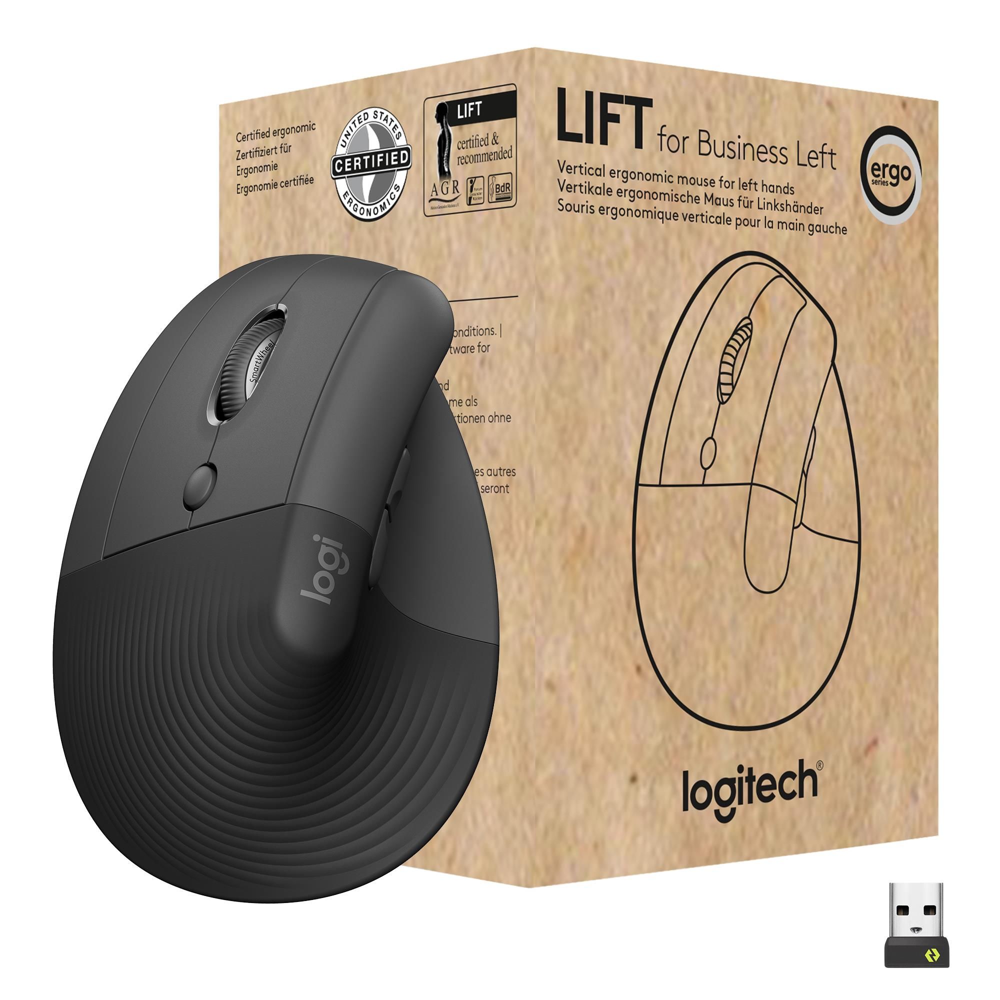 Logitech Mouse Verticale Ergonomico per Mancini Wireless