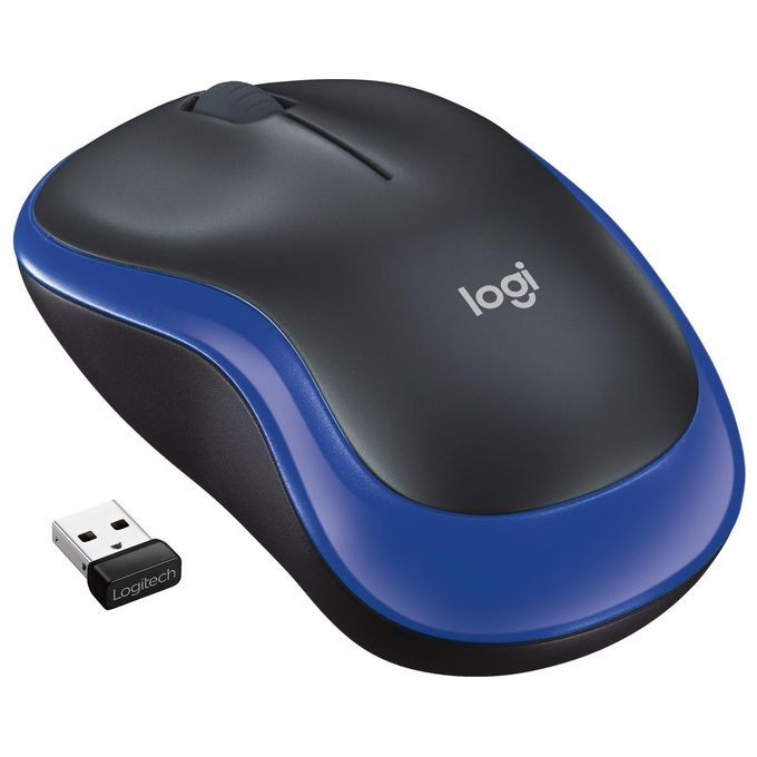 Logitech Mouse Wireless M185 Blu