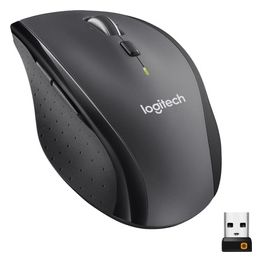 Logitech 705 Marathon Mouse Wireless, Ricevitore USB Unifying 2,4 GHz, 1000 DPI, 5 Pulsanti Programmabili, Durata Batteria di 3 Anni, Compatibile con PC, Mac, Laptop, Chromebook - Nero