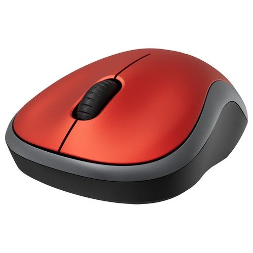 M185 Mouse Wireless RF 2.4 GHz Ottico 1000 DPI Ambidestro Ricevitore Nano USB colore Rosso