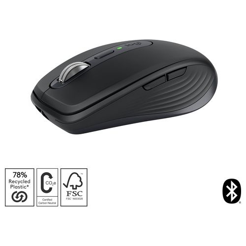 Logitech MX Anywhere 3S Mouse Mano Destra RF senza Fili  Bluetooth Laser 8000 DPI