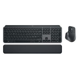 Logitech MX Keys S Combo - Tastiera e Mouse Wireless con Palm Rest, illuminazione personalizzabile, Scorrimento veloce, Bluetooth, USB C, Windows/Linux/Chrome/Mac, Disposizione Italiano QWERTY, Grigio