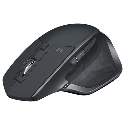 Logitech MX Master 2S Mouse Wireless - Utilizzo su qualsiasi superficie, scorrimento iperveloce, ergonomico, ricaricabile, controllo fino a 3 computer Apple Mac e Windows (Bluetooth/USB) - Grigio