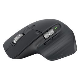 Logitech MX Master 3S-Mouse wireless ad alte prestazioni con scorrimento ultraveloce, ergonomico, 8K DPI, rilevamento del vetro, clic silenziosi, USB-C, Bluetooth, Windows, Linux, - Grigio scuro