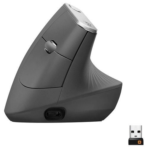 Logitech MX Vertical Mouse Ergonomico Avanzato Cablato e Wireless per un Minore Sforzo Muscolare