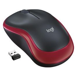 Logitech M185 Mouse Wireless, 2,4 GHz con Mini Ricevitore USB, Durata Batteria di 12 Mesi, Tracciamento Ottico 1000 DPI, Ambidestro, Compatibile con PC, Mac, Laptop - Rosso