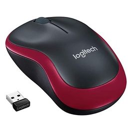 M185 Mouse Wireless, 2,4 GHz con Mini Ricevitore USB, Durata Batteria di 12 Mesi, Tracciamento Ottico 1000 DPI, Ambidestro, Compatibile con PC, Mac, Laptop - Rosso