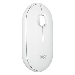 Logitech Pebble 2 M350s Mouse Ambidestro RF senza Fili  Bluetooth Ottico 4000 DPI Offwhite