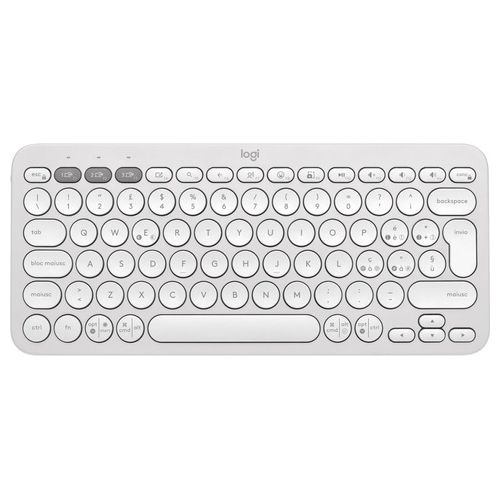 Logitech Pebble Keys 2 K380s Tastiera RF senza Fili  Bluetooth QWERTY Italiano Bianco