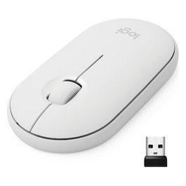 Logitech Pebble Mouse Wireless Bluetooth con Ricevitore USB - Colore Bianco