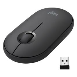 Pebble Mouse Wireless Bluetooth con Ricevitore USB- Colore Nero