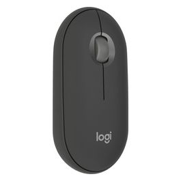 Logitech Pebble Mouse 2 M350s wireless Bluetooth sottile portatile leggero personalizzabile clic discreti Easy-Switch per Windows macOS iPadOS Android Chrome OS - Grafite