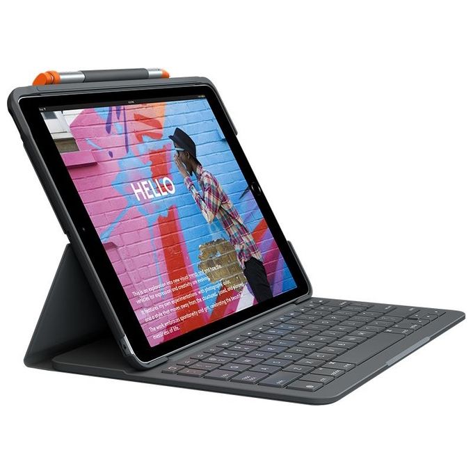 Custodia con tastiera Logitech Slim Folio iPad (7a generazione) Book Cover with Keyboard