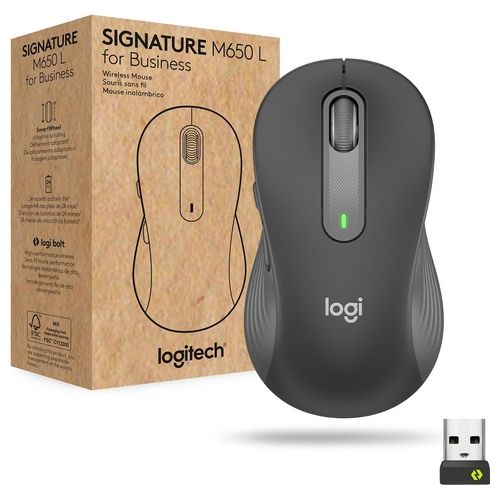 Logitech Signature M650 For Business Mouse Mano Destra Wireless A Rf  Bluetooth Ottico 4000 Dpi