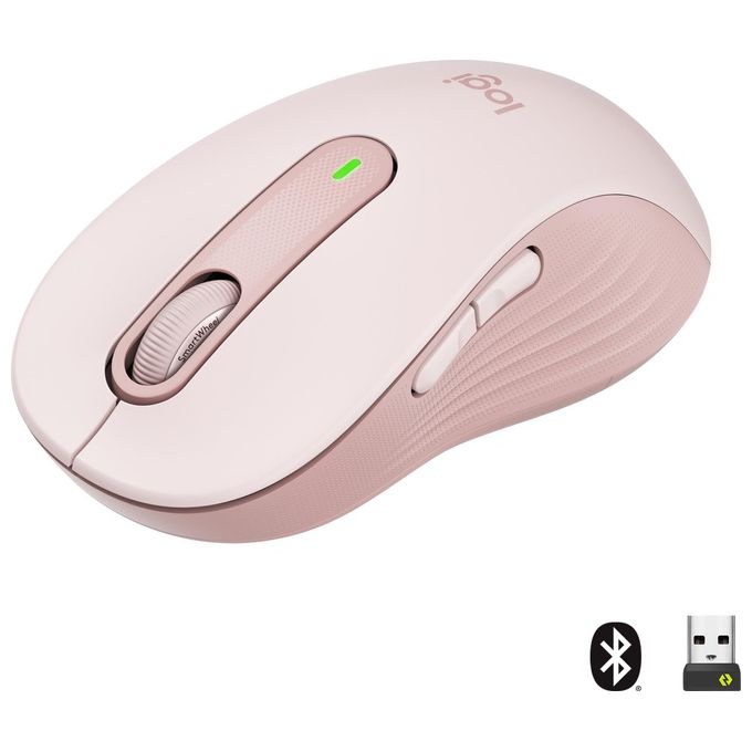 Logitech Signature M650 L Mouse Wireless Full Size Rosa