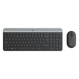 Slim Wireless Combo MK470 Set Mouse e Tastiera senza Fili 2.4 GHz Francese Grafite