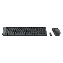 Logitech Wireless Combo MK220 Tastiera Mouse Incluso RF Wireless QWERTY Greco Nero