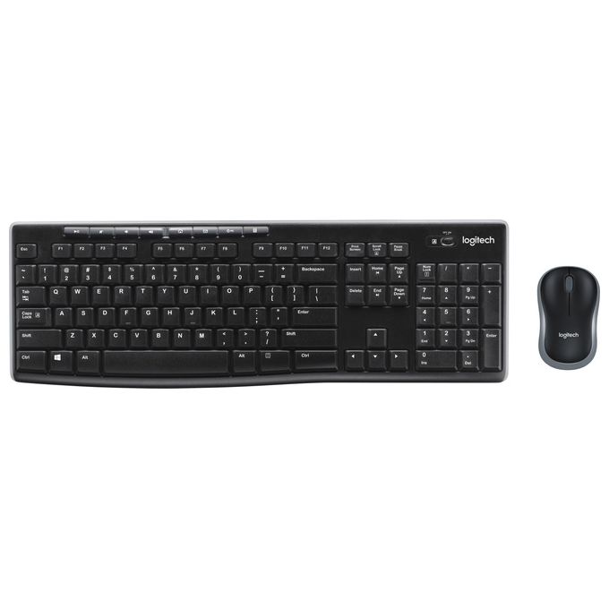 Image of Logitech MK270 Combo Tastiera e Mouse Wireless per Windows, 2,4 GHz Wireless, Mouse Compatto, 8 Tasti Multimediali e di Scelta Rapida, Durata della Batteria 2 anni, PC, Laptop, Italiano QWERTY - Nero