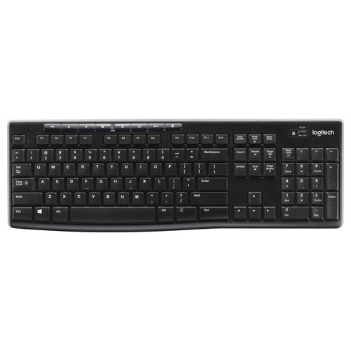 Logitech Wireless Keyboard k270 Tastiera con Layout Tedesco QWERTZ Nero