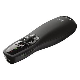 R400 Puntatore Laser per Presentazioni Wireless, 2.4 GHz e Bluetooth, Ricevitore USB, ‎Puntatore Laser Rosso, Portata 15 m, 6 Pulsanti, Controllo Intuitivo, Indicatore ‎Batteria, PC, Nero
