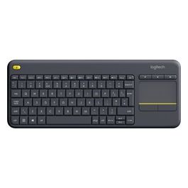 Logitech Wireless Touch Keyboard K400 Plus Tastiera con Touchpad senza Fili 2.4 GHz AZERTY Belga Nero