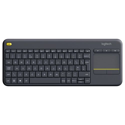 Logitech Wireless Touch Keyboard k400 uk Lay-out plus Black