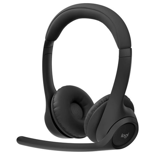 981-001451 Zone 305 Cuffie Wireless con Microfono Bluetooth 5.3 e USB-C Plug-and-Play per Microsoft Teams Zoom Google Meet Connessione a 2 Dispositivi Autonomia 20 Ore Ricarica Rapida 5 Minuti per 1 Ora di Chiamata Materiale con 55% Plastica Rici