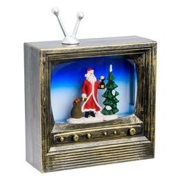 Lotti Decoro Luminoso Tv Brunita con Acqua Glitter Led Marrone