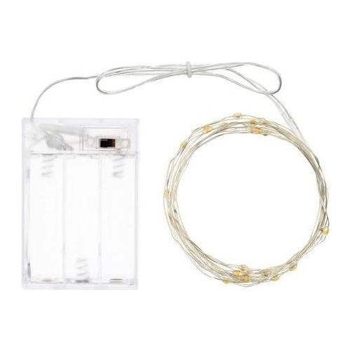 Catena Luminosa Microled 20 LED Luce Fissa 2 m a Batteria 3xAA Uso Interno Selettore On Off colore Bianco Freddo