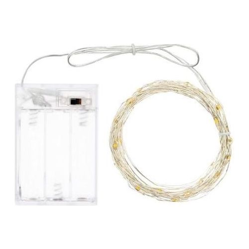 Catena Luminosa Microled 40 LED 4 m Luce Fissa Uso Interno Alimentazione a Batteria colore Multicolore