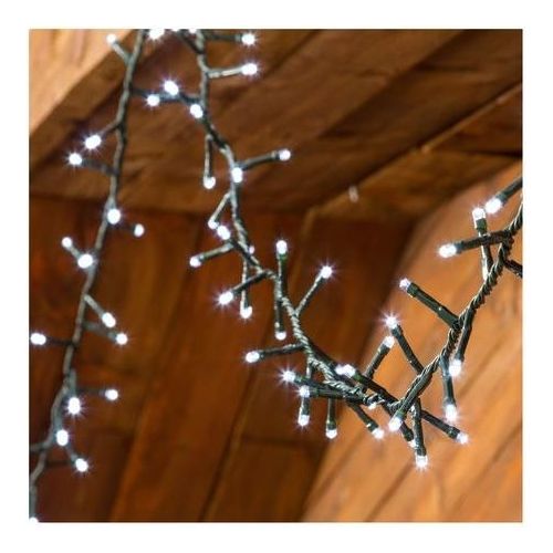 34815 Catena Luci Natale 1000 Mini LED Bianco Freddo 8 Giochi Luce Timer Memory Controller Cavo Verde 20.5 m colore Verde
