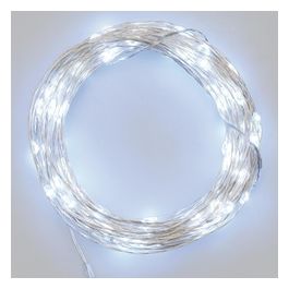 Catena 100 Microled Bianco 1,5mm 8 Giochi di Luce Selezionabili e Timer