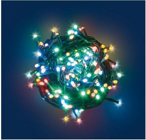 Luci Di Natale Catena Lineare 240 Led Multicolore 9,55mt con 7 giochi luce
