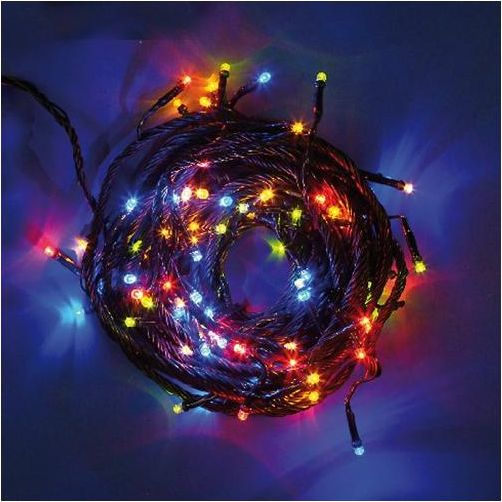 Luci Di Natale Catena Lineare 160 Led Multicolore 11,5mt con 8 Giochi Luce