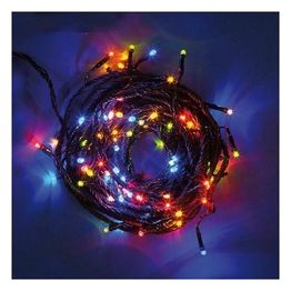 Luci Di Natale Catena Lineare 160 Led Multicolore 11,5mt con 8 Giochi Luce