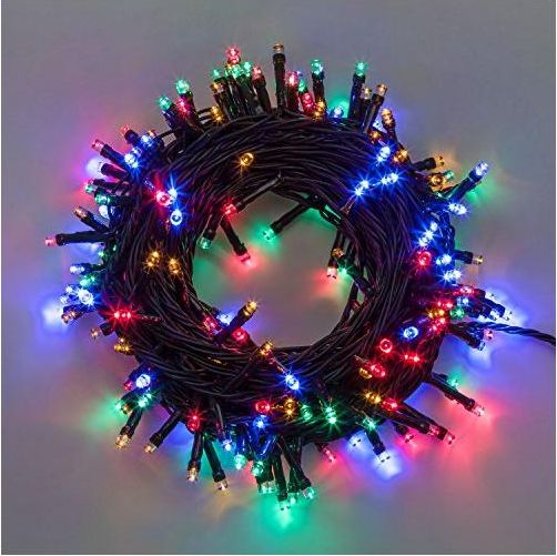 Luci di Natale Catena Lineare 240 Led Multicolore 14,5mt con 8 giochi di luce