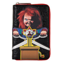 Loungefly, Portafoglio Chucky con Zip, Ecopelle, 10x15.2 cm, Licenza Ufficiale