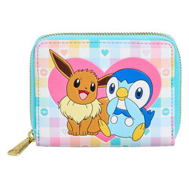 Loungefly, Portamonete Pokémon Piplup e Eevee Friends, Poliestere e pelle sintetica