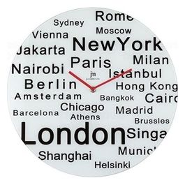 14868 Orologio da Parete City 38cm Serigrafato