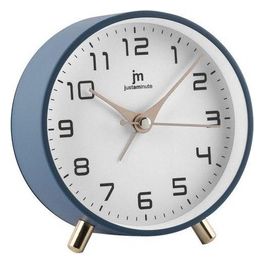 Ja-7100a Sveglia Analogica al Quarzo Movimento Sincronizzato Azzurra