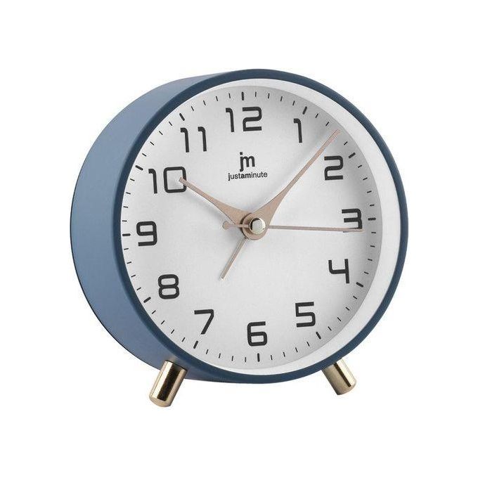 Lowell Ja-7100a Sveglia Analogica al Quarzo Movimento Sincronizzato Azzurra