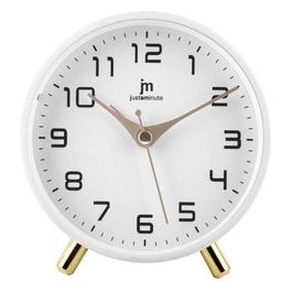 Ja-7100b Sveglia Analogica al Quarzo Movimento Sincronizzato Bianco