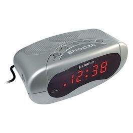 Justaminute Sveglia Led Snooze Argento