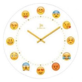 Orologio Parete 14873 Smiles Vetro Tondo 38cm Serigrafato