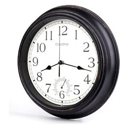 Lowell, Orologio da Parete Impermeabile, Piscina, 34 cm, Silenzioso