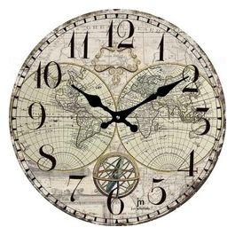 Orologio da Parete Old Style in Vetro Tondo 33,5cm Serigrafato