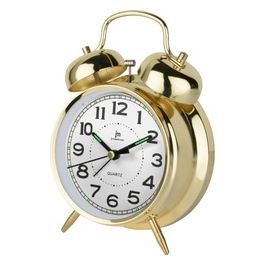 Sveglia al Quarzo Analogica in Metallo Oro